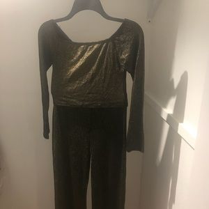 ❌SOLD❌ Forever 21 Metallic Gold Boho Pants Set